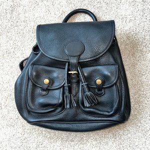 Black Leather Backpack